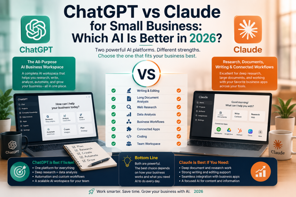 ChatGPT vs Claude for Small Business: Which AI Is Better in 2026?