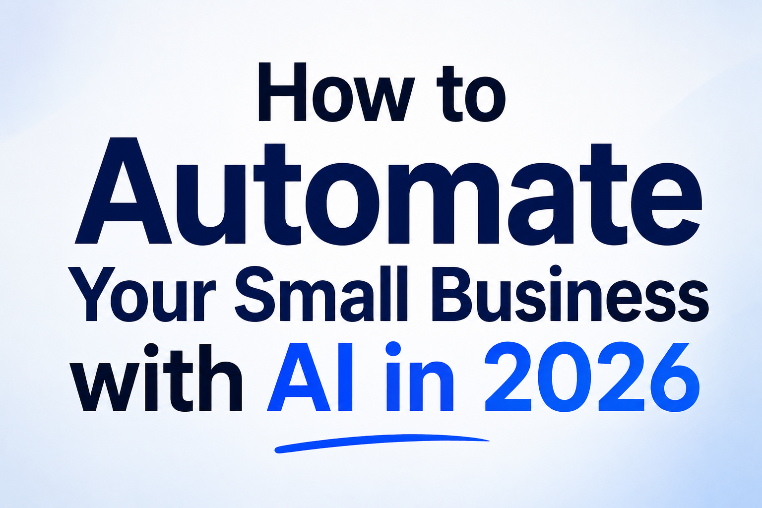 How to Automate Small Business with AI in 2026