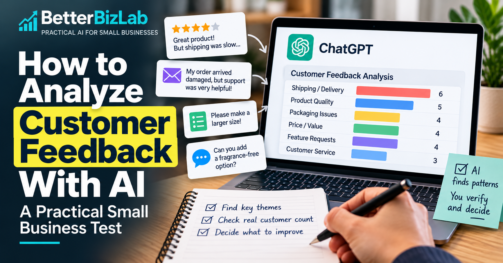 How to Analyze Customer Feedback With AI: A Practical Small Business Test