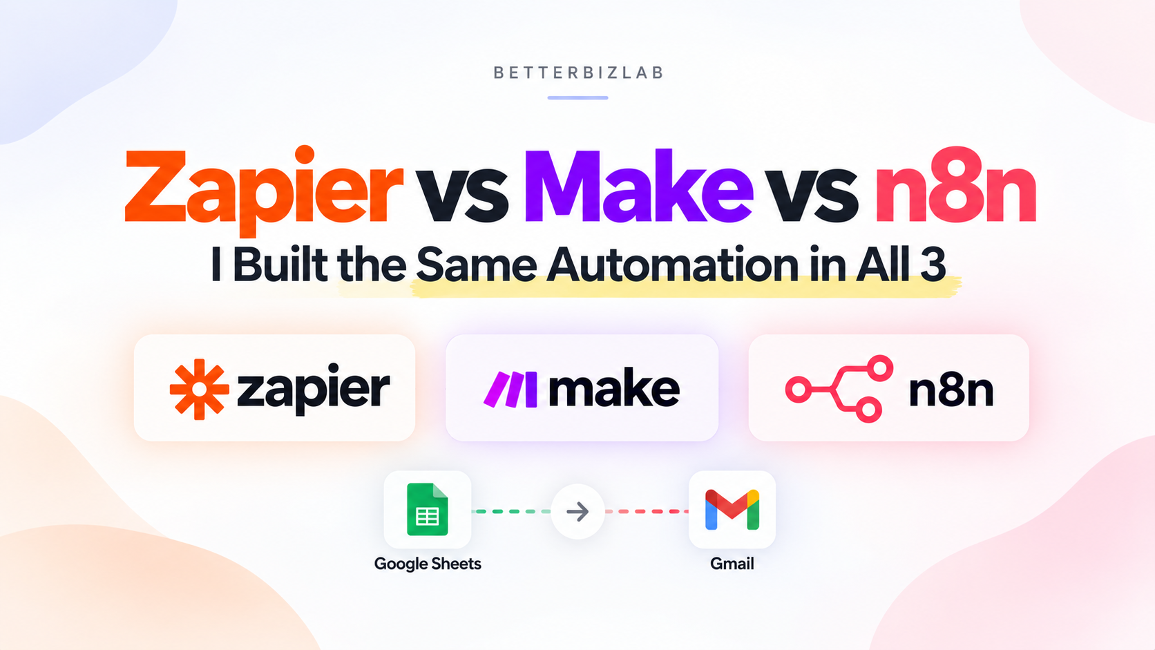 Zapier vs Make vs n8n for Small Business: I Built the Same Automation in All 3